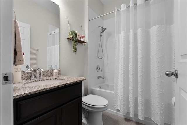 3420 Middlebrook Pl, Harmony, FL 34773 - full bathroom with shower / bath combination with curtain, vanity, and tile patterned flooring