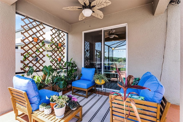 3420 Middlebrook Pl, Harmony, FL 34773 - patio / terrace featuring ceiling fan