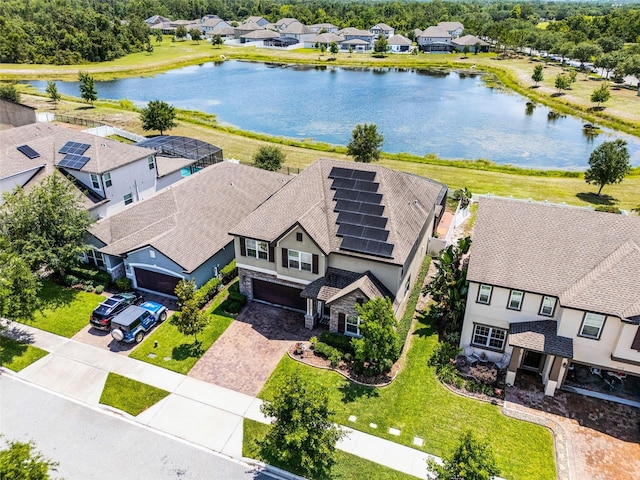 3420 Middlebrook Pl, Harmony, FL 34773 - aerial perspective of suburban area with a large body of water