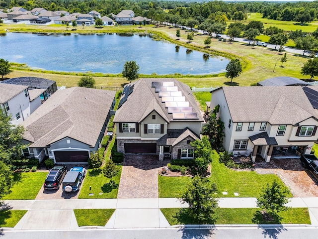 3420 Middlebrook Pl, Harmony, FL 34773 - aerial perspective of suburban area featuring a large body of water