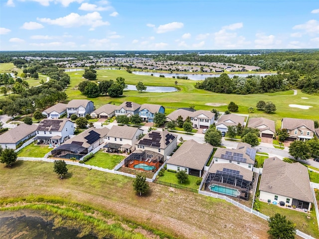 3420 Middlebrook Pl, Harmony, FL 34773 - aerial perspective of suburban area with a local golf course and a large body of water