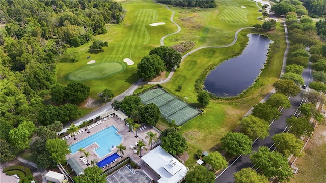3420 Middlebrook Pl, Harmony, FL 34773 - drone / aerial view of a nearby body of water and a golf course