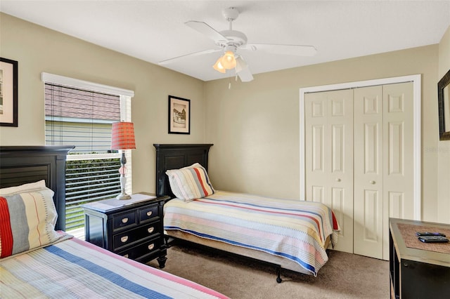 737 Oxford Dr, Davenport, FL 33897 - carpeted bedroom featuring a closet and ceiling fan