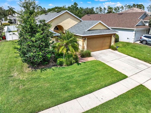 737 Oxford Dr, Davenport, FL 33897 - single story home featuring a garage, stucco siding, a shingled roof, and concrete driveway