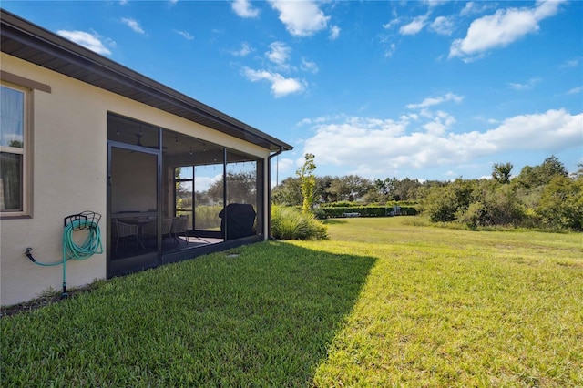 3224 Oxbow Ct, Harmony, FL 34773 - view of grassy yard featuring a sunroom