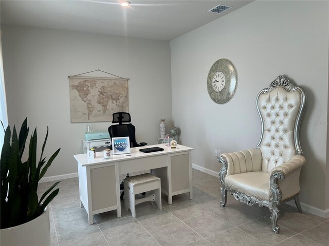 1896 Basenji Dr, Lake Alfred, FL 33850 - office area featuring light tile patterned floors and baseboards