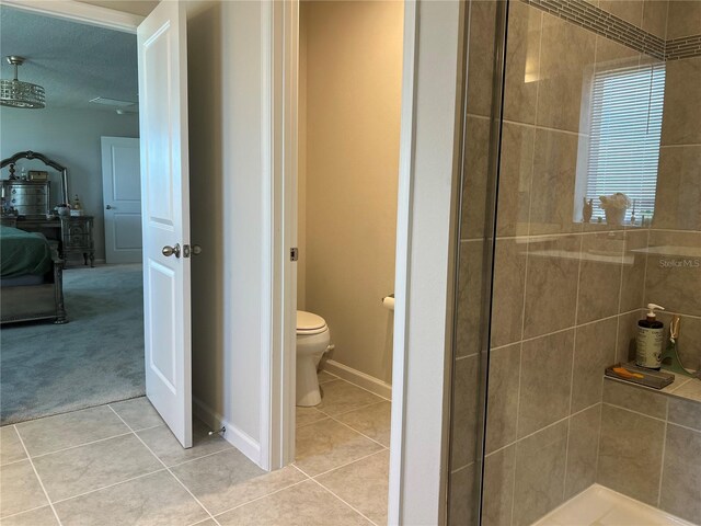 1896 Basenji Dr, Lake Alfred, FL 33850 - ensuite bathroom with tile patterned floors, a shower stall, toilet, and baseboards