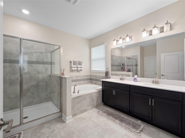 3052 Prelude Ln, Kissimmee, FL 34746 - bathroom with a bath, a stall shower, and double vanity