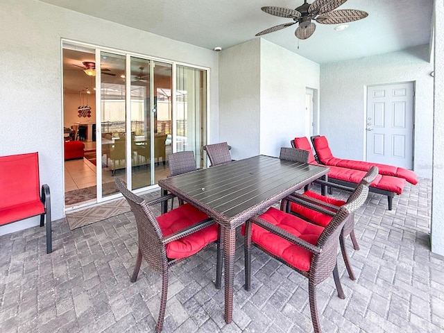 1876 Summer Dr, Davenport, FL 33897 - view of patio / terrace featuring a ceiling fan and outdoor dining space