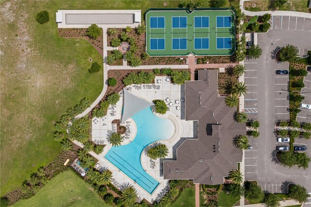 17795 Blazing Star Cir, Clermont, FL 34714 - bird's eye view of a pool area