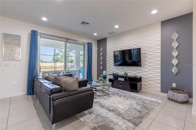 2623 Calistoga Ave, Kissimmee, FL 34741 - living room with recessed lighting, tile patterned flooring, and baseboards