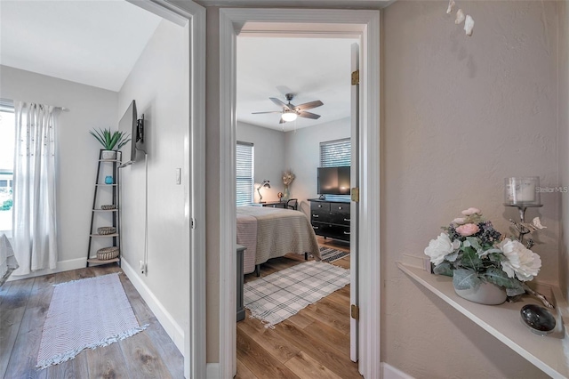 2601 Upton St S, Gulfport, FL 33711 - corridor featuring wood finished floors and baseboards