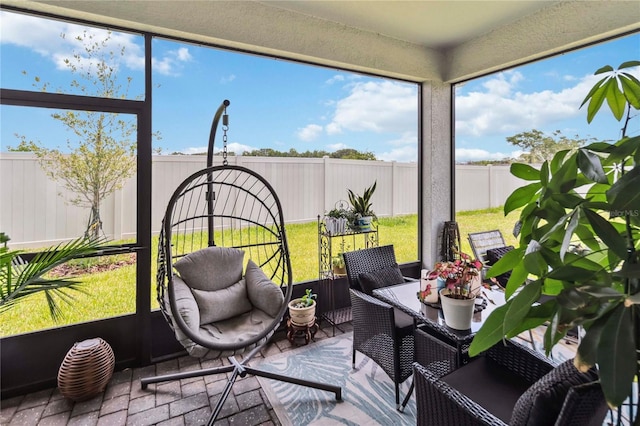 view of sunroom