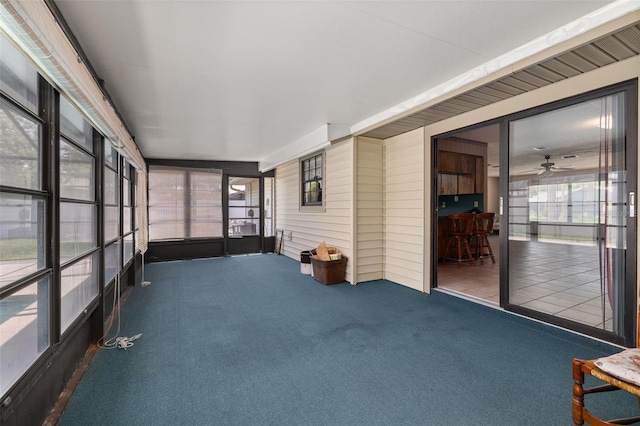 4307 Oak Ct, Saint Cloud, FL 34769 - unfurnished sunroom with ceiling fan