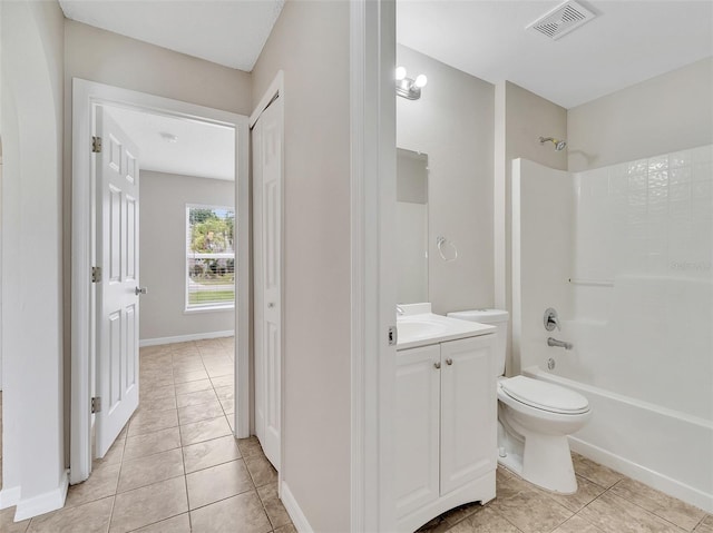 3274 Hunters Chase Loop, Kissimmee, FL 34743 - bathroom featuring vanity, bathing tub / shower combination, toilet, and tile patterned floors