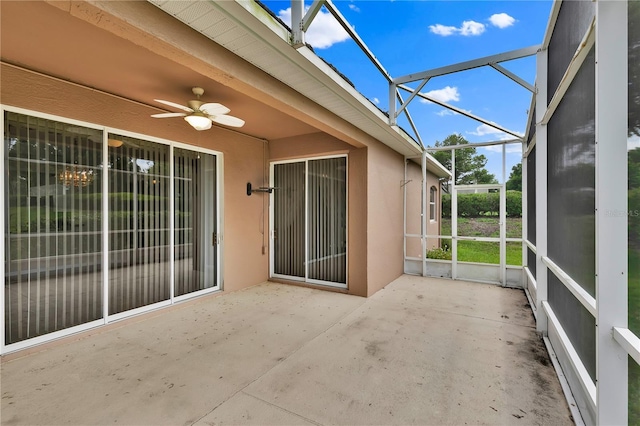 4065 Kingsley St, Clermont, FL 34711 - unfurnished sunroom with ceiling fan