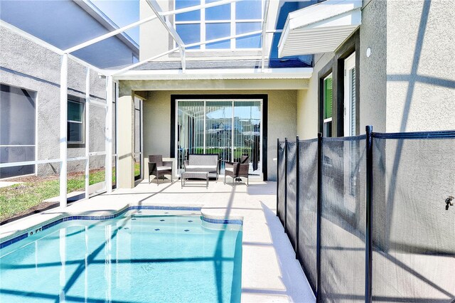 8974 Cabot Cliffs Dr, Davenport, FL 33896 - outdoor pool with a patio and a lanai