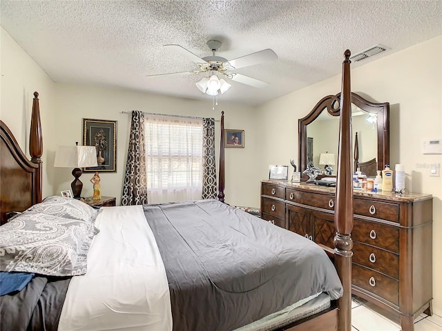 624 Royal Palm Dr, Kissimmee, FL 34743 - bedroom with a textured ceiling and a ceiling fan