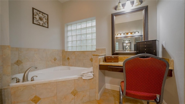 2851 Granada Blvd, Kissimmee, FL 34746 - full bathroom with a bath, tile patterned flooring, and vanity
