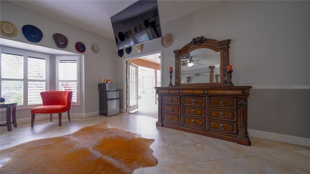 2851 Granada Blvd, Kissimmee, FL 34746 - sitting room with tile patterned floors and ceiling fan