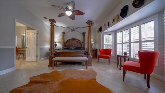 2851 Granada Blvd, Kissimmee, FL 34746 - bedroom featuring light tile patterned flooring and a ceiling fan