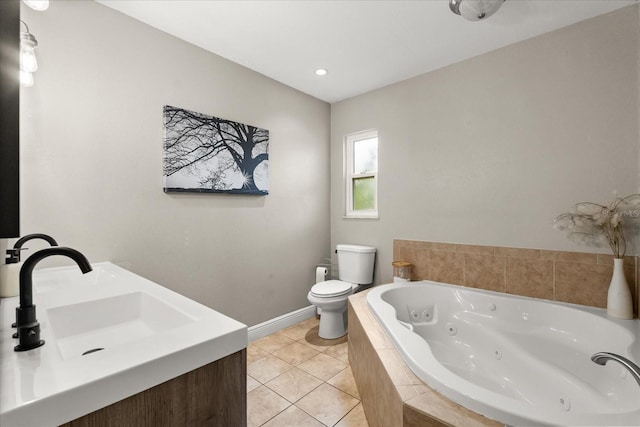 736 Forest Glen Ct, Maitland, FL 32751 - bathroom with a tub with jets and tile patterned flooring