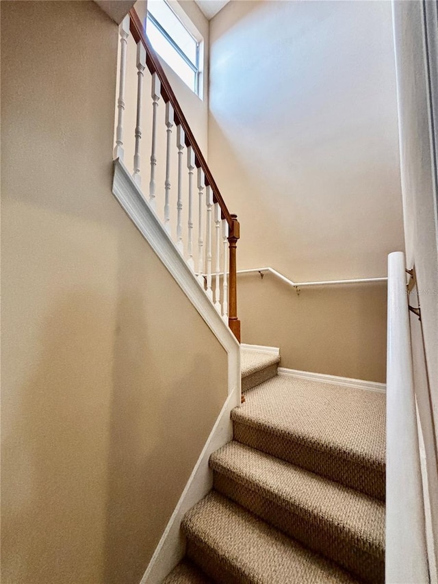 4368 Fox Glen Loop, Kissimmee, FL 34746 - stairs featuring carpet and baseboards