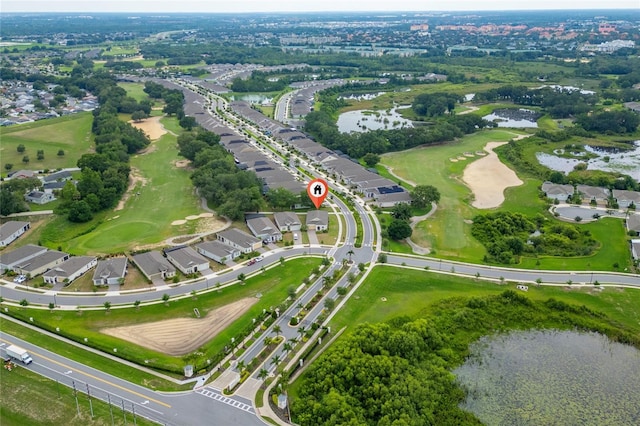 1598 Whitewood Ct, Kissimmee, FL 34747 - aerial view of property's location featuring a nearby body of water, a golf club, and nearby suburban area