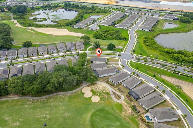 1598 Whitewood Ct, Kissimmee, FL 34747 - aerial view of property and surrounding area featuring a nearby body of water, nearby suburban area, and a golf course