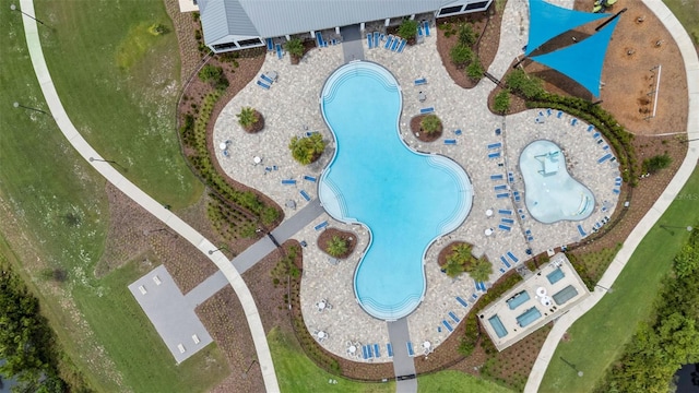 2838 Common Crane Ct, Harmony, FL 34773 - aerial view of a pool area