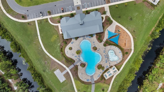 2838 Common Crane Ct, Harmony, FL 34773 - aerial view of a pool area