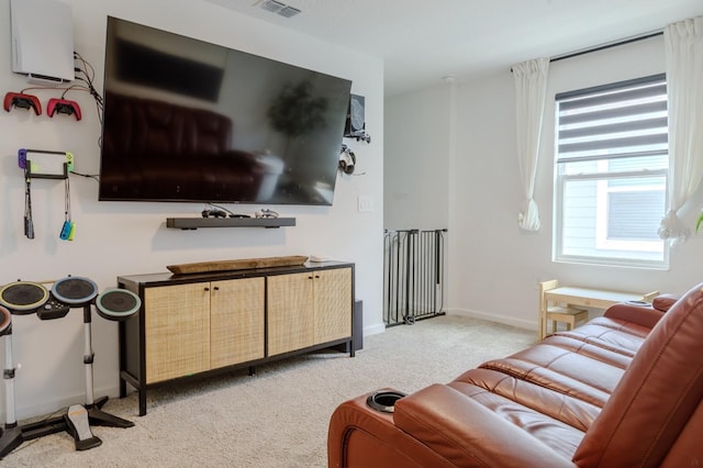 466 Cool Summer Ln, Davenport, FL 33837 - living area featuring light colored carpet and baseboards