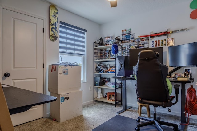 466 Cool Summer Ln, Davenport, FL 33837 - home office with carpet and baseboards