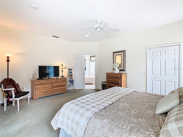 116 Westport Ln, Davenport, FL 33896 - carpeted bedroom featuring a ceiling fan and a closet