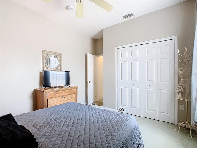 116 Westport Ln, Davenport, FL 33896 - carpeted bedroom with a closet, ceiling fan, and baseboards