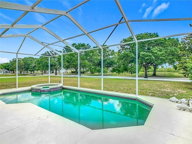 116 Westport Ln, Davenport, FL 33896 - view of pool with a yard and glass enclosure