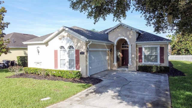 107 Amaca Ln, Davenport, FL 33897 - ranch-style house featuring stucco siding, a garage, driveway, and a shingled roof