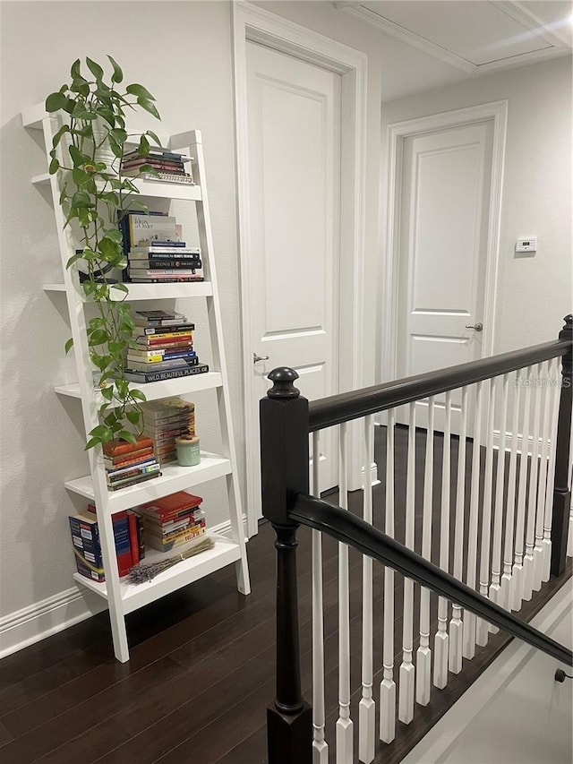 8919 Lakeshore Pointe Dr, Winter Garden, FL 34787 - stairway with wood finished floors and baseboards
