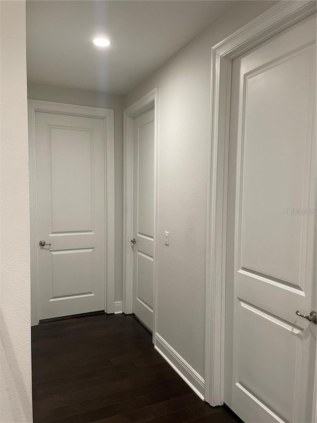8919 Lakeshore Pointe Dr, Winter Garden, FL 34787 - corridor featuring dark wood-style floors and recessed lighting