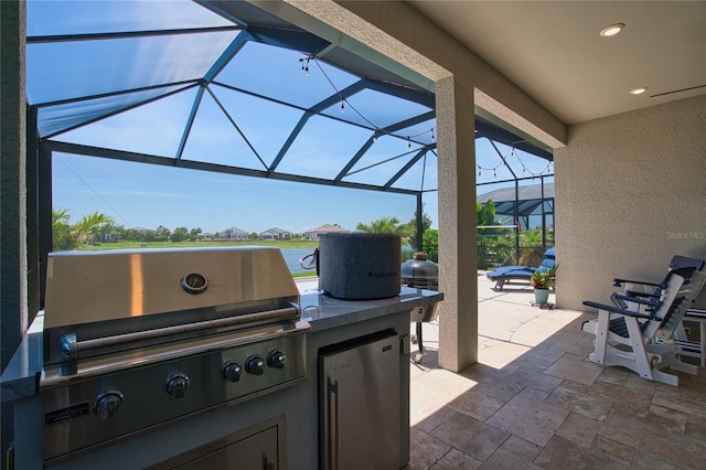 14553 Eagle Branch Dr, Nokomis, FL 34275 - view of patio / terrace with a lanai
