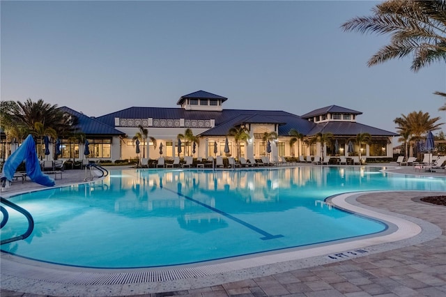 14553 Eagle Branch Dr, Nokomis, FL 34275 - community pool featuring a patio