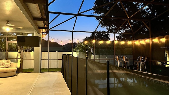 3901 Ballinore Pl, Gotha, FL 34734 - view of patio featuring glass enclosure