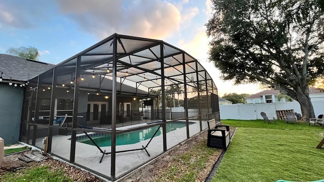 3901 Ballinore Pl, Gotha, FL 34734 - rear view of house featuring a patio, a lanai, and french doors