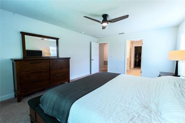6644 SW 179th Court Rd, Dunnellon, FL 34432 - bedroom with carpet floors, baseboards, and a ceiling fan