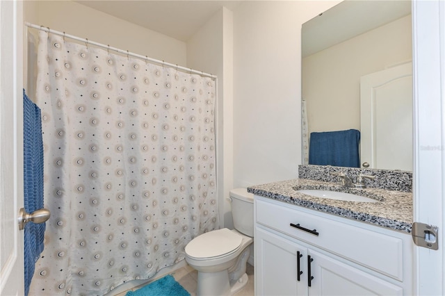 1102 Tupelo Trl, Haines City, FL 33844 - bathroom with vanity, a shower with curtain, and tile patterned floors