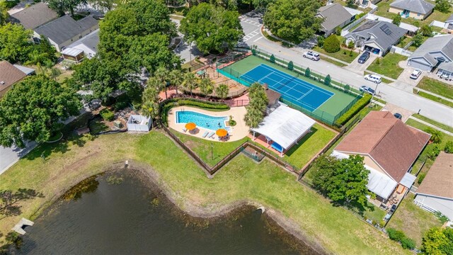 2146 Fish Eagle St, Clermont, FL 34714 - drone / aerial view of a pool area and a large body of water
