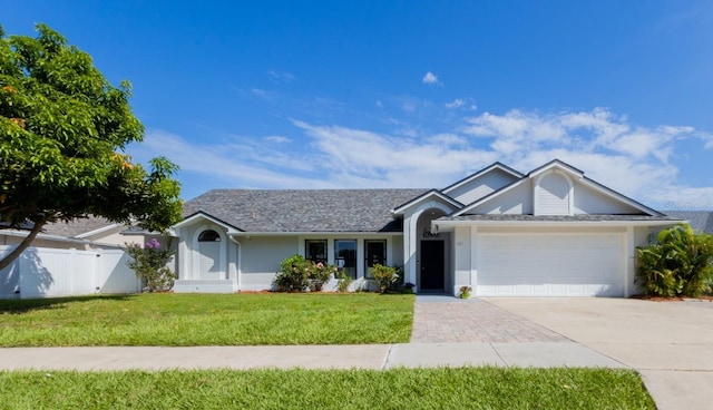 121 White Birch Dr, Kissimmee, FL 34743 - ranch-style home with an attached garage, driveway, and stucco siding