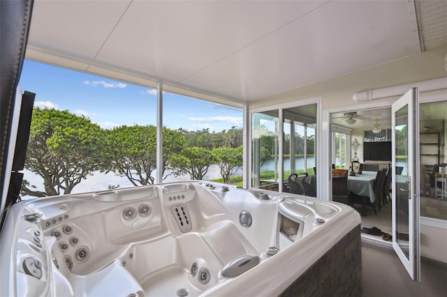 201 Largo Dr, Kissimmee, FL 34759 - sunroom / solarium featuring a water view
