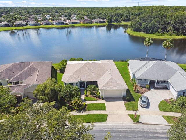 201 Largo Dr, Kissimmee, FL 34759 - aerial view of residential area with a large body of water