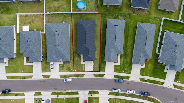1719 Daystar Dr, Haines City, FL 33844 - aerial perspective of suburban area with property boundaries highlighted